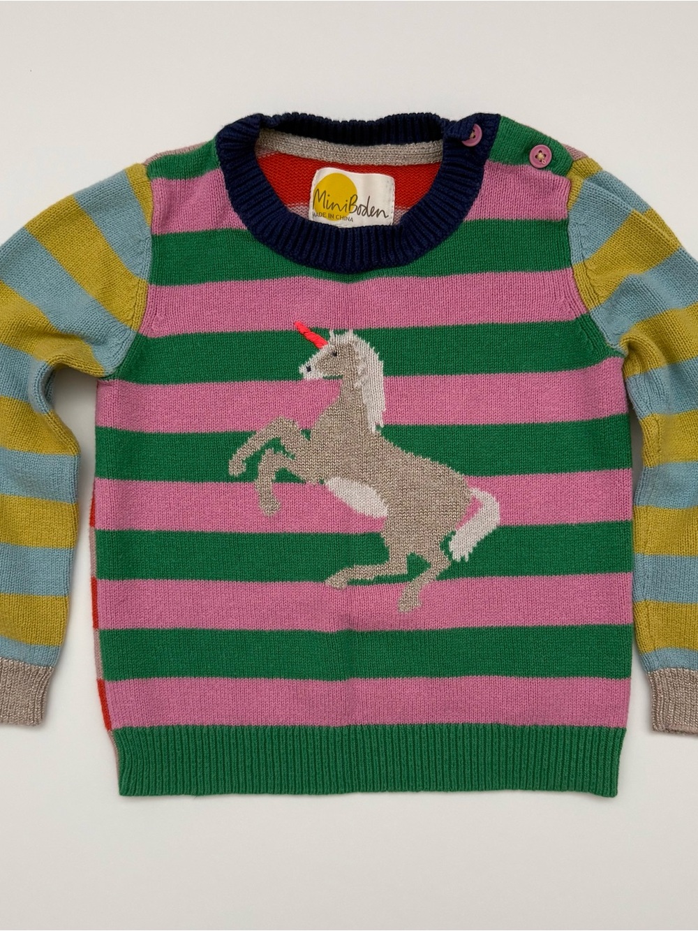 Mini Boden Unicorn Knit Sweater